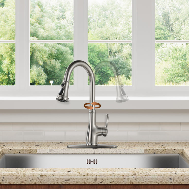 Kitchen Faucet Wewe Single Handle Pull Down Kitchen Sink Faucet With