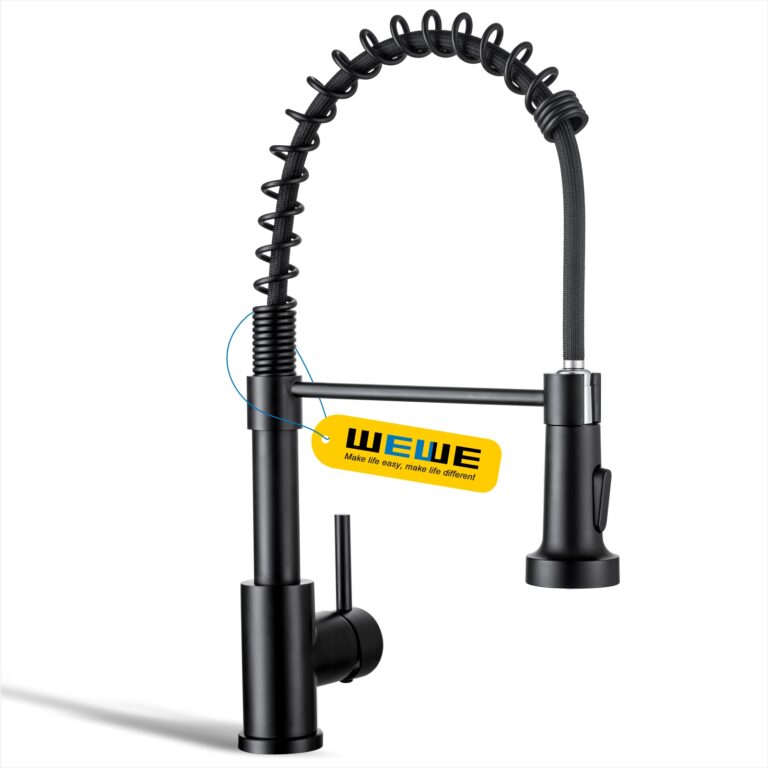 Faucet for Kitchen Sink, WEWE Kitchen Faucet Black Stainless Steel
