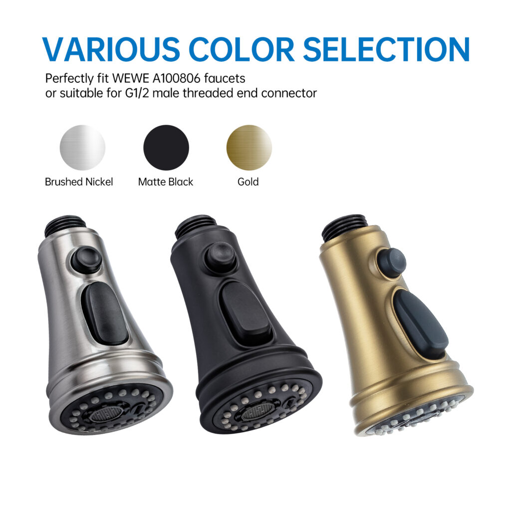 Pull Down Faucet Spray Head Replacement for WEWE Kitchen Faucet Stream