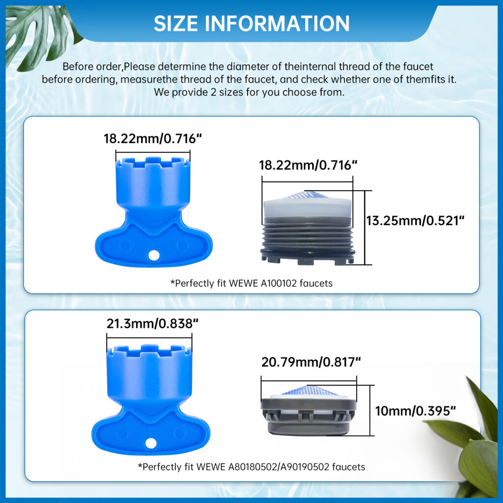 WEWE Kitchen Faucet Aerators Replacement Water Flow Restrictor Aerator
