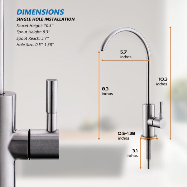 Clearwater Rosetta Brushed Nickel Filtered Water Kitchen Sink Mixer Tap